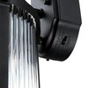 Westinghouse Fixture Wall Outdoor 60W Motion Snsr Armin, Textured Black Clear Ribbed Glass 6120600